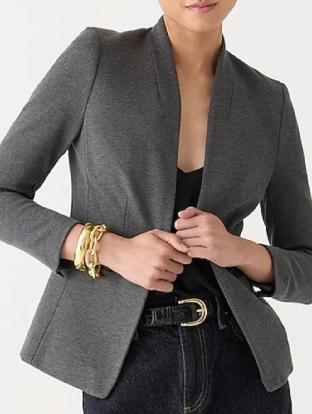 J. Crew Grey Going-Out Stretch Twill Blazer Size 6 - Picture 2 of 15